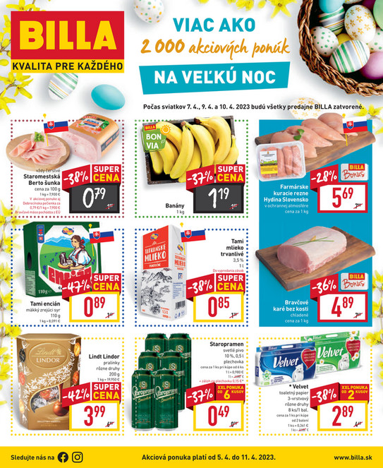 BILLA.sk BILLA letak 14 Akciová ponuka platí od 5. 4. do 11. 4. 2023